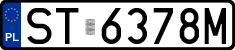 License plates of Poland, Regular car plates