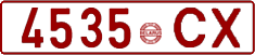 License plate Belarus, Cars (1992)