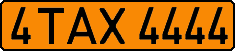 License plate Belarus, Taxi