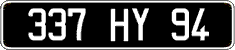French license plate, FNI