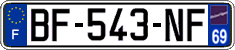 French license plate, SIV (ordinary)