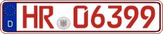 German license plate, Red license plates