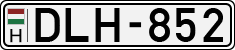 license plates of Hungary, Cars (1990)