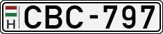 license plates of Hungary, Cars (1990)