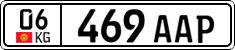 License plate of Kyrgyzstan, Private owners (2016)