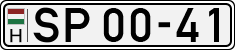 license plates of Hungary, Sportcars (1990)