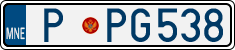 License plate of Montenegro, Police