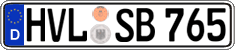 German license plate, Regular plates