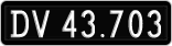 License plate of Denmark, 1958/1966-1976 - system