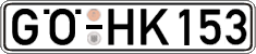 German license plate, Regular plates