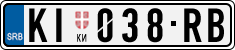 License plate of Serbia, Cars