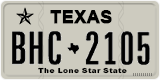 Texas, Regular plates (2012) (АBC-1234)