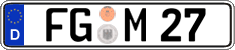 German license plate, Regular plates