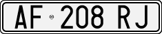 License plate of Italy, Cars (1994 year series)