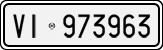License plate of Italy, Cars (1927 year series)