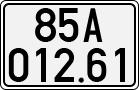 License plate of Vietnam, Cars