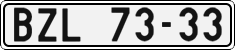 License plate of the Czech Republic, Cars (1960)