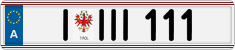 License plate of Austria, Vanity Plates