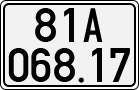 License plate of Vietnam, Cars