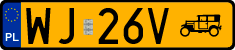 License plates of Poland, Oldtimers