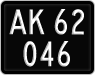 License plate of Denmark, 1958/1966-1976 - system