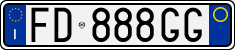 License plate of Italy, Cars (1994 year series)