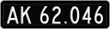 License plate of Denmark, 1958/1966-1976 - system
