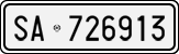 License plate of Italy, Cars (1927 year series)