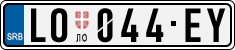 License plate of Serbia, Cars