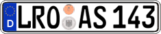 German license plate, Regular plates