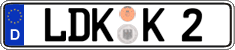 German license plate, Regular plates