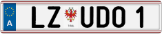 License plate of Austria, Vanity Plates