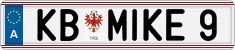 License plate of Austria, Vanity Plates