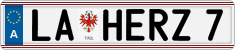 License plate of Austria, Vanity Plates