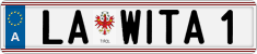License plate of Austria, Vanity Plates