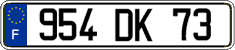 French license plate, FNI