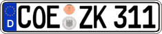 German license plate, Regular plates