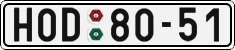 License plate of the Czech Republic, Cars (1960)
