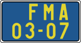 License plate of the Czech Republic, Foreign citizens and enterprises (1960)