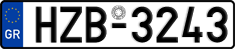 License plate of Greece, Cars