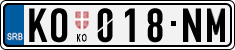 License plate of Serbia, Cars