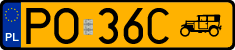 License plates of Poland, Oldtimers