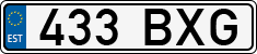 License plate of Estonia, Regular car plates