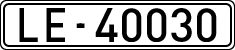 License plates of Spain, 1900 year series
