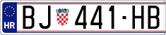 License plate of Croatia, Regular plates