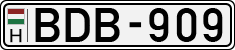 license plates of Hungary, Cars (1990)