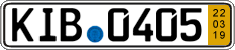 German license plate, Short-term transit plates