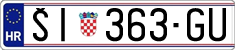License plate of Croatia, Regular plates
