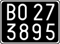 License plate of Italy, Cars (1927 year series)