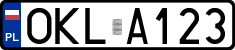 License plates of Poland, Regular car plates